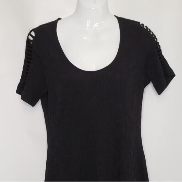 Joseph Ribkoff Black Hi Low Dress - Picture 3 of 14